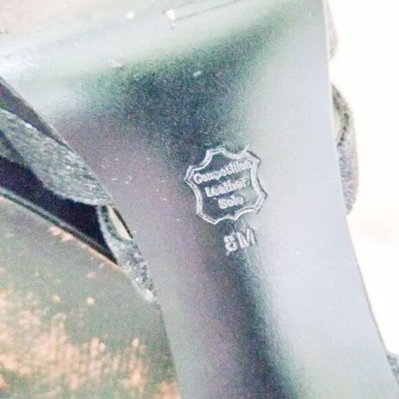 Nina leather sole heels open toe sparkle - Picture 5 of 5